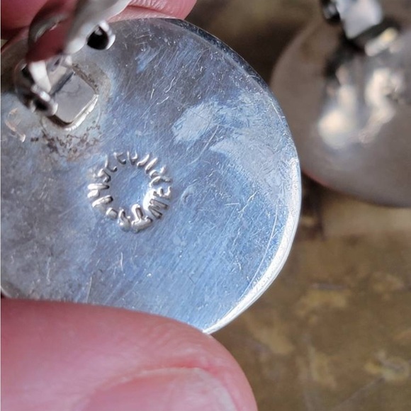 Vintage Sterling Silver Clip On Earrings Made In Mexico - Picture 8 of 8